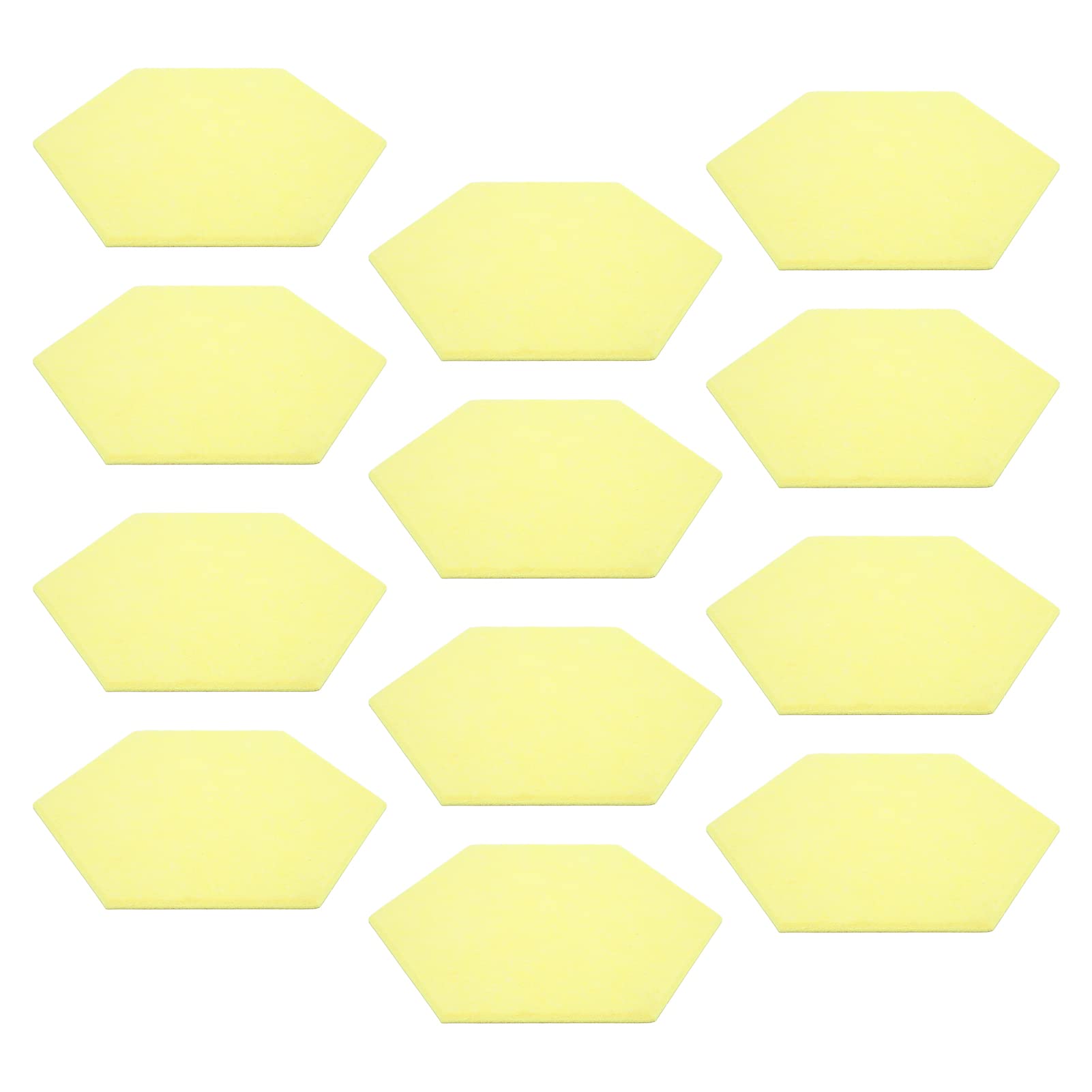 Sound Absorption Board, Noise Reduction Polyester Fiber 15cm 12Pcs Decorative Flame Retardant Soundproof Panels for Home Offices for Recording Studios(Yellow)