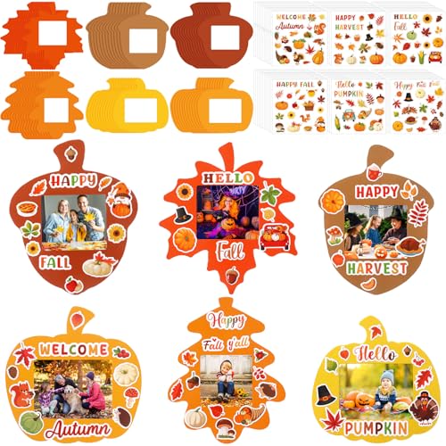 Cadres photo d'automne Memorywuu : lot géant de 72 pièces avec stickers thématiques