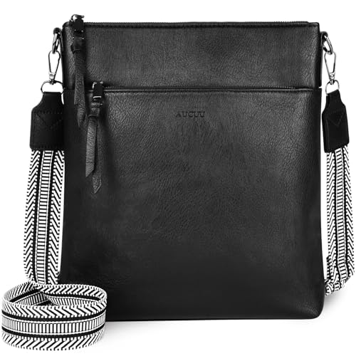 Aucuu Mittel Damen Umhängetaschen, Vegan Leder Damen...