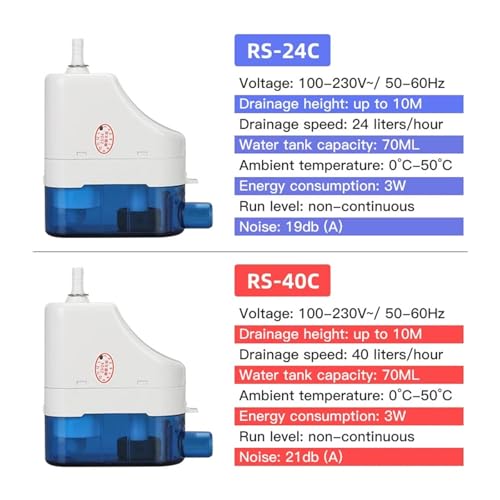 Pompe de relevage de condensats RS-24C pour climatiseur de chambre discret 220 V