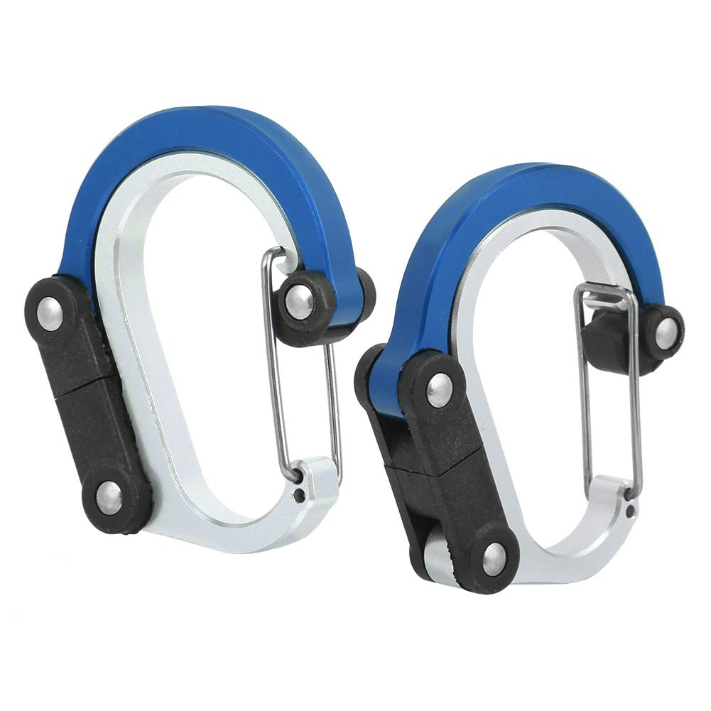 Produktbild von 50 Stück Aluminium Karabiner Feder Clip Haken, Schlüsselanhänger, Schnalle, Packung Für Camping, Wandern, Angeln, Reisen, Rucksackflasche, Schwarz