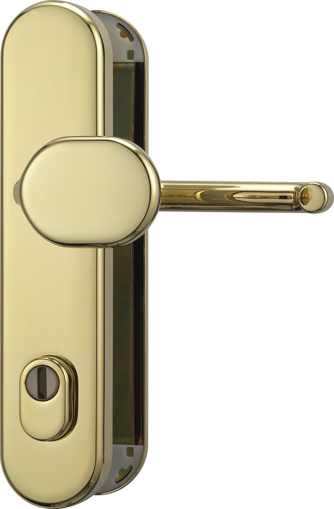 ABUS Tür-Schutzbeschlag HLZS814 MS messing mit Zylinderschutz rund 12245