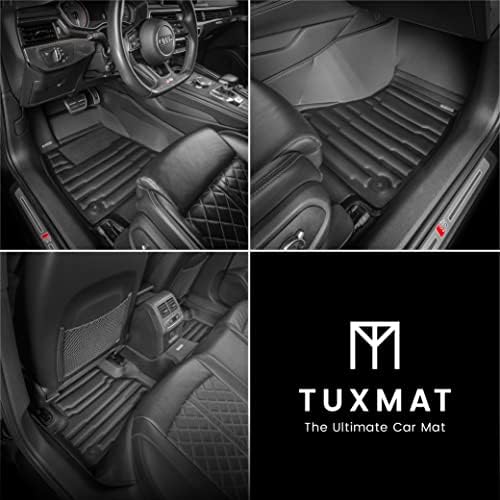TuxMat Custom Car Mats for Audi A4 2017-2025 - Laser Measured All Weather Maximum Coverage - Full 1st & 2nd Row Set