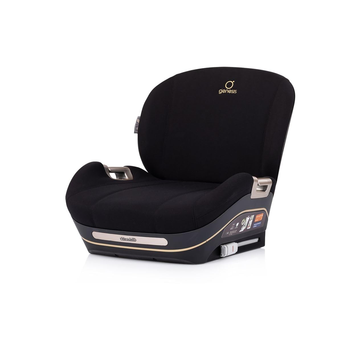 Chipolino Kindersitzerhöhung Genesis i-Size 125-150 cm Isofix, Rückenlehne schwarz