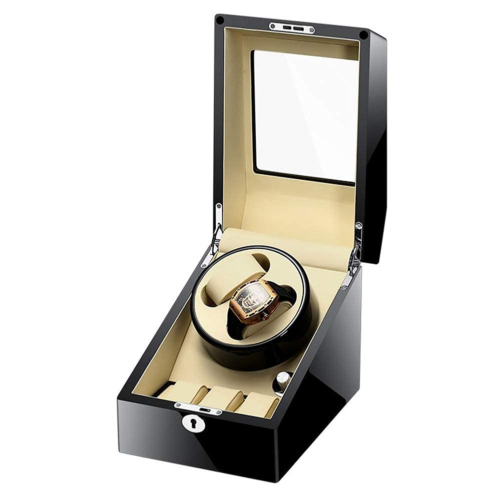 NZPOST Automatic Watch Winder Case with Quiet Motor and 5 Rotation Modes Single or Double Suitable for Ladies and Men's