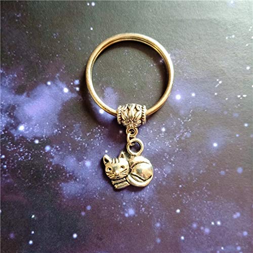 Preisvergleich Produktbild QWEDFG Netter Cartoon-Katzenschlüsselbund, Einseitig, Haustier-Schlüsselbund, Tier-Schlüsselbund, Verrückte Katze, Schlüsselbund-Geschenk
