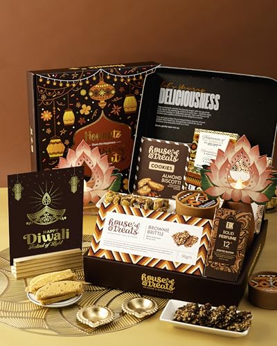 Image of Hyperfoods Diwali Gifts for Family and Friends Gift Hamper Diwali Gifts for Employees Corporate Gifts for Employees Gift Hamper Box Cookies Gift Hampers Chocolate Gift Hampers Corporate Gift
