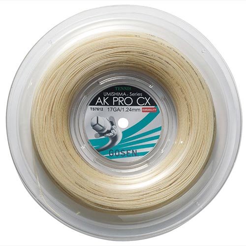 GOSEN AK Pro CX, 17 Natural 787' Good Control and Tension Retention, Multifilament Tennis String