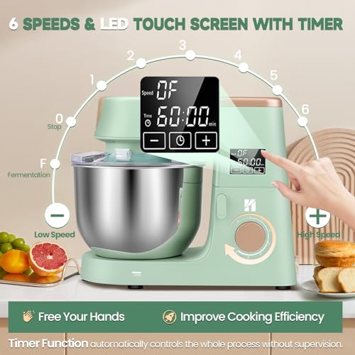 Huanyu-9-in-1-Stand-Mixer-Multifunctional-Electric-Kitchen-Mixer-LED-Touch-Screen-Fermentation-Dishwasher-Safe-with-Meat-Grinder-Vegetable-Slicer