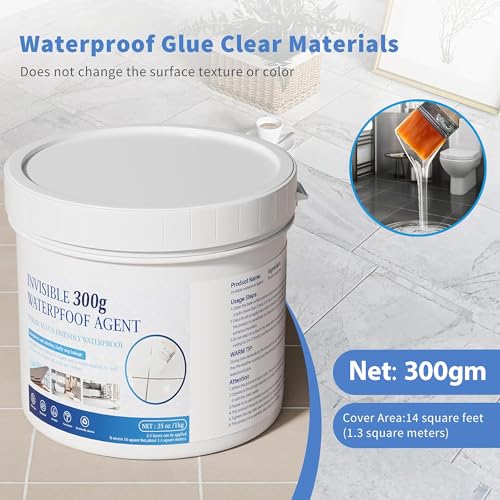 Image of Magnova 300 Gm Transparent Waterproofing Glue with Brush for Roof Leakage, Crack Seal Water Leakage Solution Indoor Outdoor, Waterproof Adhesive Sealant for Bathroom Pipe Wall Tile Window (300 GM)