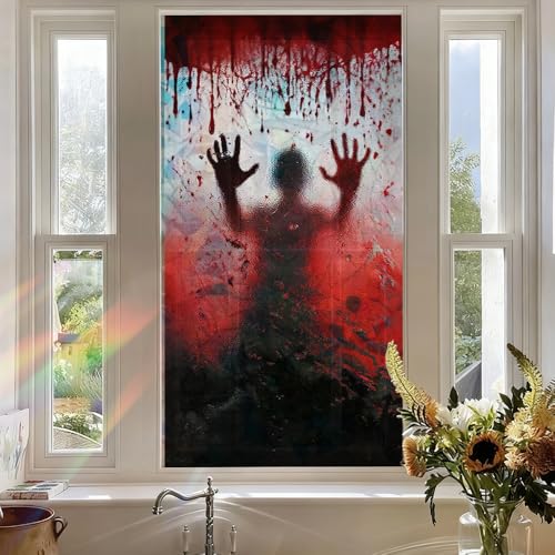 Adhesivo para ventana decoración Halloween 17.3x39.3 pulg miniatura 1