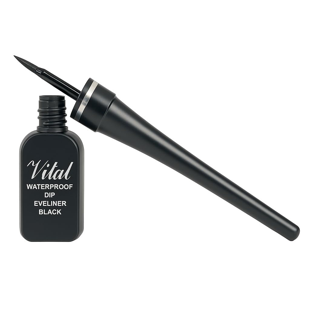 Precision Waterproof Dip Eyeliner - Smudge-Proof, Long-Lasting Definition (Black, 6ml) - Image 2