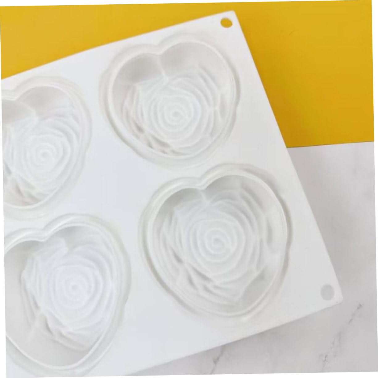 Alipis 4 Pièces moule rose d'amour Poêle en forme de Pâtisserie cube moule à gâteau moule cupcake moule à cupcake moules à chocolat en silicone moule de cuisson en silicone Gel de silice