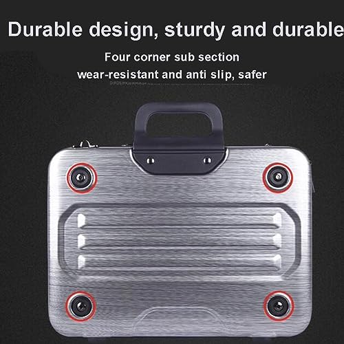 Metal Briefcase Tote Computer Case Bag Business Slim Shoulder Documentation Office Lawyer Briefcase2