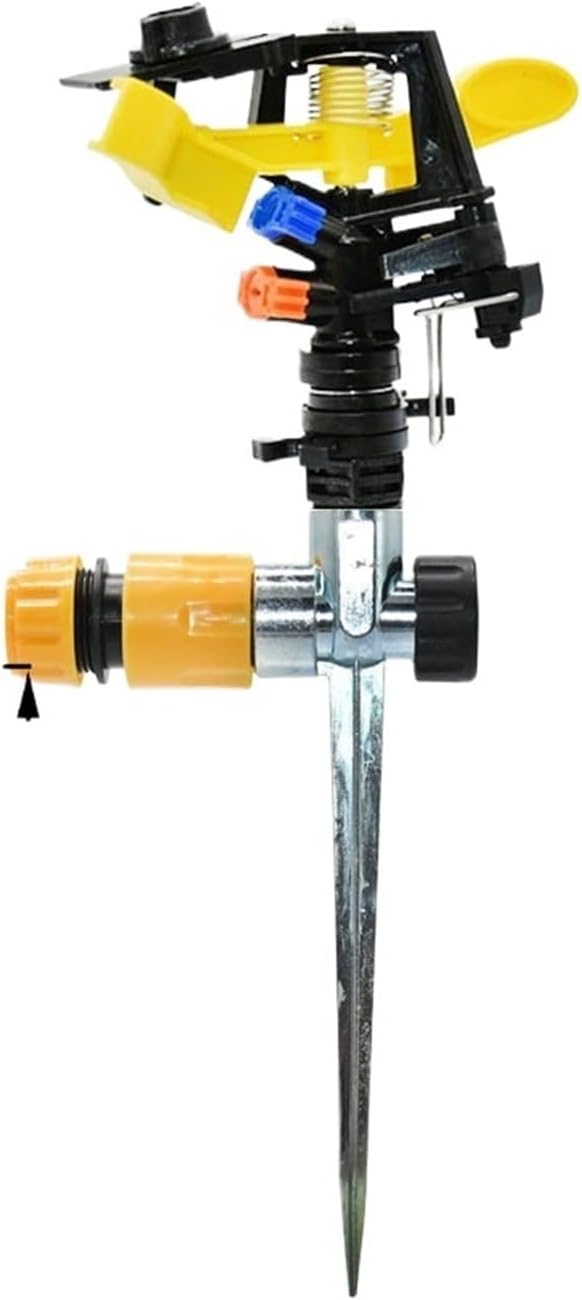 360 Degree Rotating Jet Sprinklers Double Outlet Rocker Nozzles1/2 Male Thread for Garden Farm Lawn Irrigation(H)