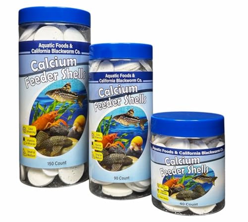 Calcium Sinking Feeder Shells Small & Medium ... 40ct Canister
