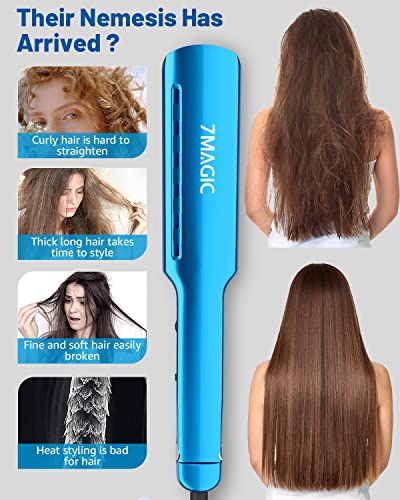 7Magic 7M1042 HAIR STRAIGHTENER Nano Titanium 1.7 Inch Wide Flat Iron thumb #5
