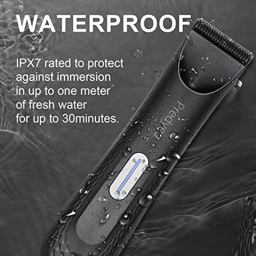 Predyee Manscape-Body Hair Trimmer for Men IPX7 Waterproof Ball Trimmer Pubic Hair with LE - image 4