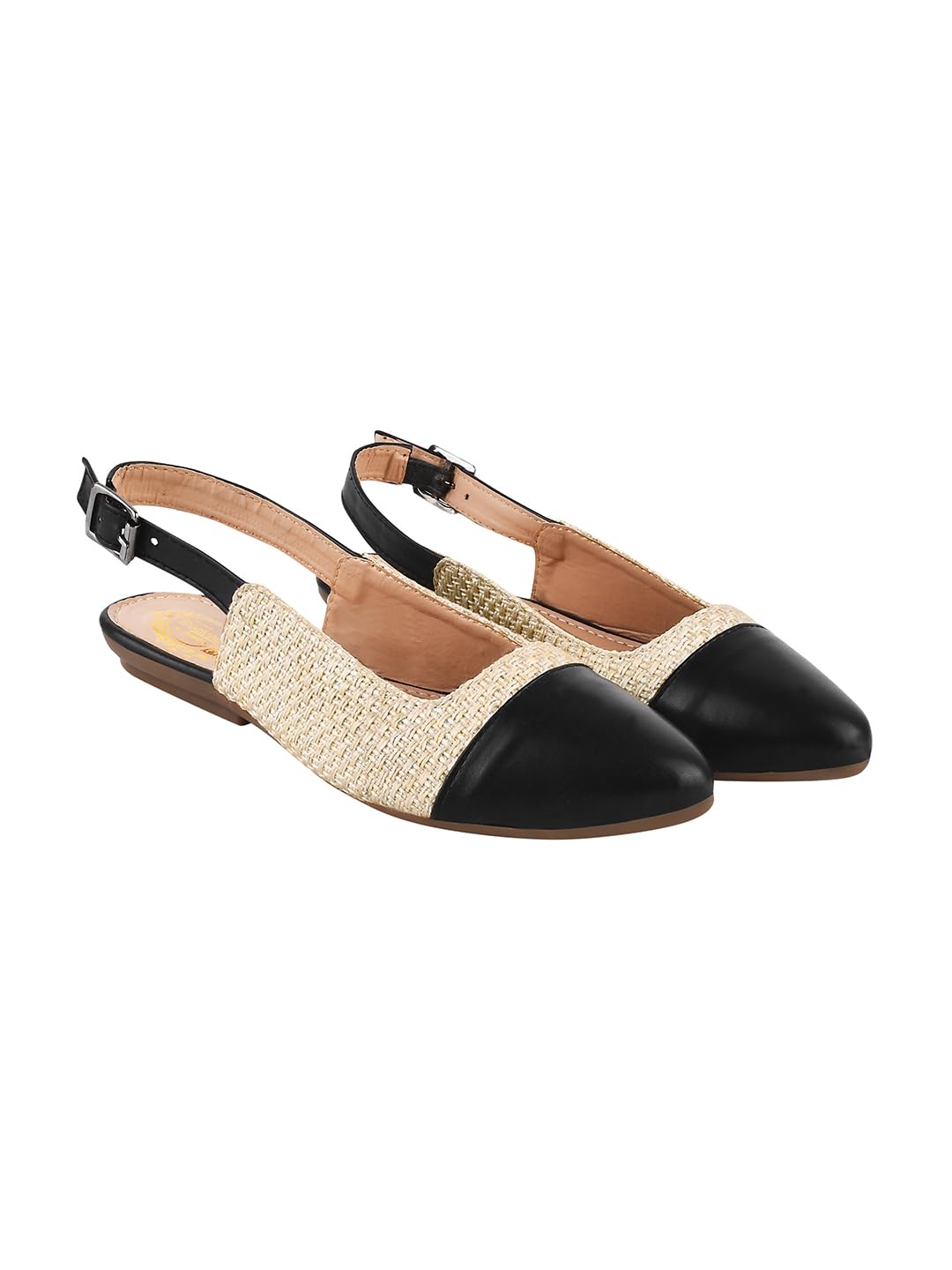 Women's Block Heel Ballet Flats, 3, Black-image-25