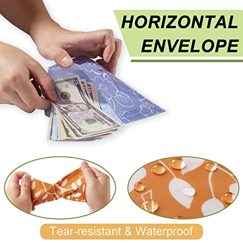 A6 Cash Envelope Binder Pockets - 12 Horizontal Envelope For Budget Binder, Money Organizer & Cash Envelope System Wallet W/ 12 Expense Tracker Sheet & 18 Budget List Sticker, Budget Pocket #TOP2