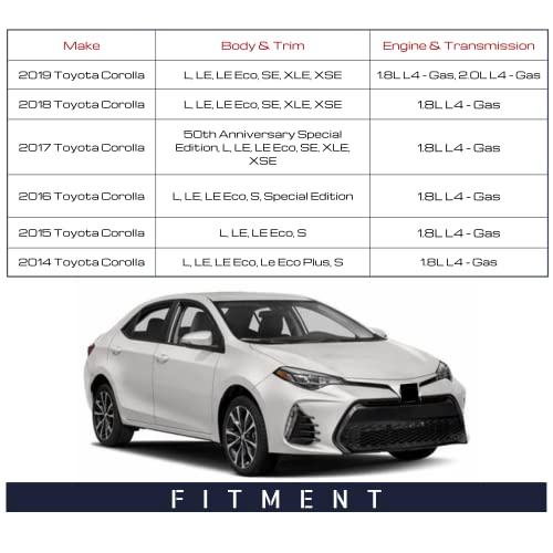 Spieg To1321295 Passenger Side Mirror Replacement For Toyota Corolla 2014-2019 Power Heated Manual Folding Turn Signal Light Ptm White 7 Pin Right (Rh) #TOP7