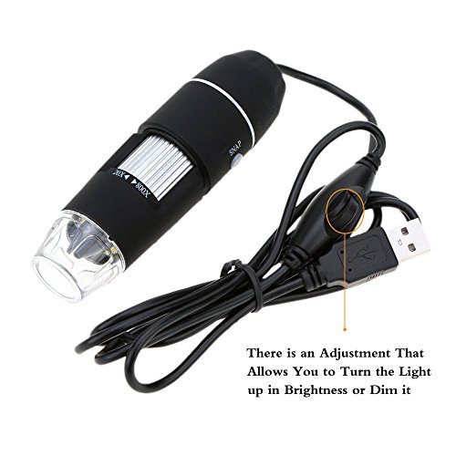 JINGOU Digital Microscope Portable USB Microscope 20x-800x Magnification 8-LED Mini Microscope Endoscope Camera Magnifier with Stand - Thumbnail 6