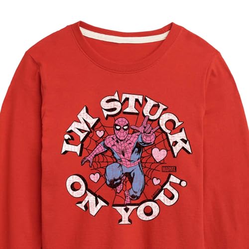 Marvel Spider-Man - Valentine I'm Stuck On You - Toddler and Youth Long Sleeve Graphic T-Shirt3