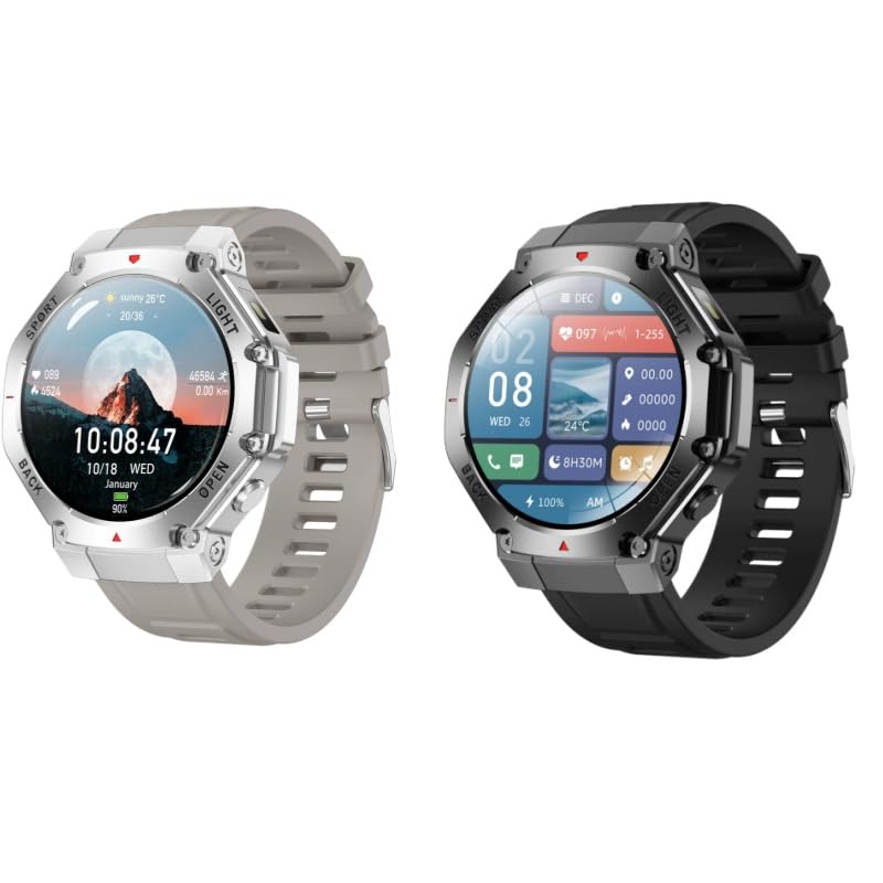 Sekoda GPS Sports Smartwatch Herren Fitnessuhr - 1.53 Touchscreen, Luftdruck, Telefonfunktion, Schlaf & Herzfrequenz Monitor, Schrittzähler