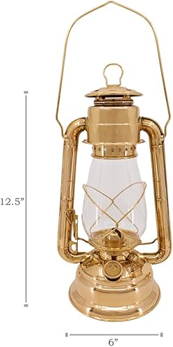 Miniatura 10 de Vermont Lanterns - Linterna de huracán de latón de 12.5" (latón)