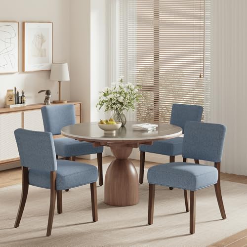 COLAMY Farmhouse Fabric Dining Chairs