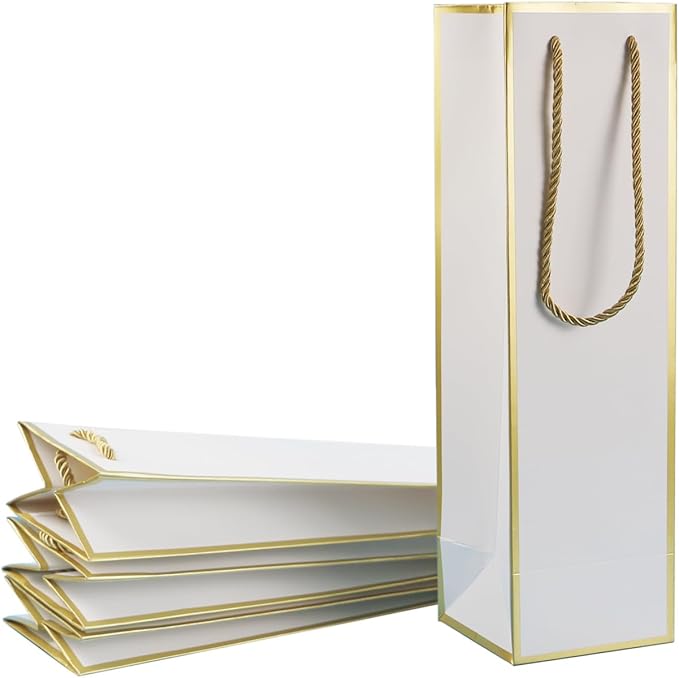 Carnation Wine Bags 12 Pack Gold Foil Wine Bottle Gift