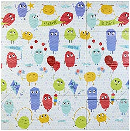 Toddleroo by North States 71" x 71" Toddleroo Friends Play Mat - Designed to fit 6 Panel or 8 Panel Superyards. Almost 36 Square feet of Play Space (Toddleroo Characters, Multicolored)