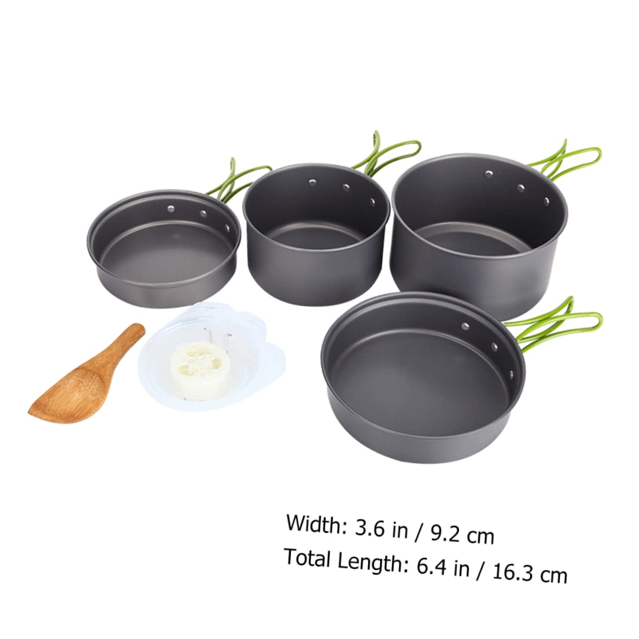HOLIDYOYO 1Set Outdoor Cookware Set Portable Pot Pan Kit for Camping BBQ and Hiking Lightweight Non Stick Design for Easy Cleaning for Outdoor Cooking Activities
