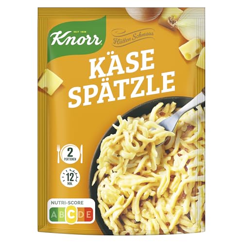 Knorr Hüttenschmaus Käse-Spätzle Fertiggericht in cremiger Sauce 2 Portionen