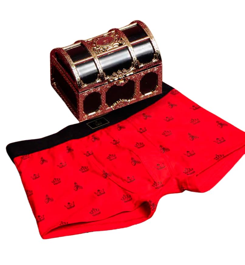 DISNEY 48615 - Bóxer Admas Cofre Navidad Hombre Hombre Color: Rojo Talla: L