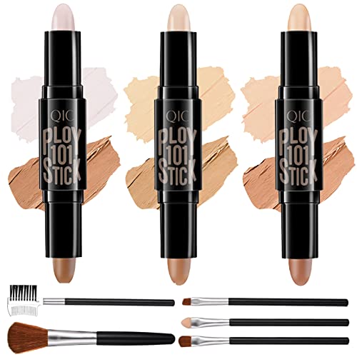 Contouring Stick 3 Pieces 6 Colour, Highlighter Concealer Contour Stick,...
