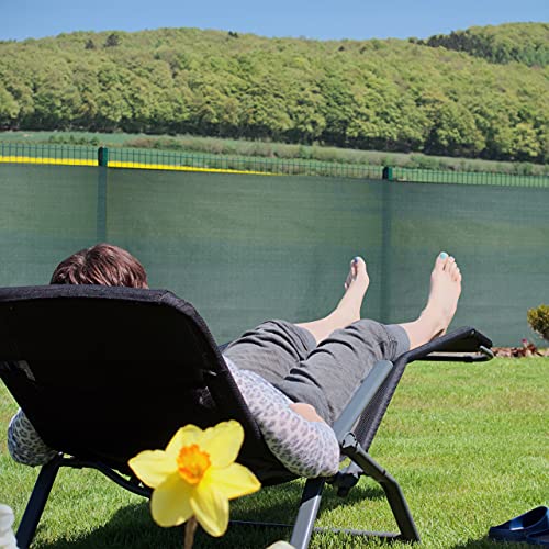 Relaxdays Zaunblende, Sichtschutz für Gartenzaun & Balkongeländer, HDPE Gewebe, UV-stabilisiert, wetterfest, 1x6m, grün