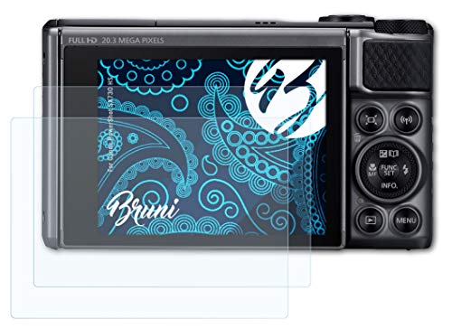 Bruni Screen Protector compatible with Canon PowerShot SX730 HS Protector Film, crystal clear Protective Film (2X)