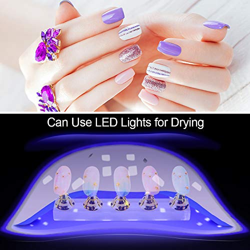 Kalolary 2 Set Acrylic Press On Nail Stand Nail Art Holder Practice Display Stand With Reusable Adhesive Putty, Magnetic Nail Art Tips Holders Training Fingernail Diy For Painting Nails(Gold & Silver) #TOP5