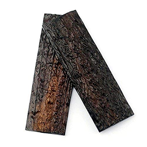 Aibote 2 piezas POM resina imitación Sambar ciervo asta asta cuchillo mango material losas escamas mango piezas agarre para cuchillos fabricación de cuchillas cuchillas (130 x 42 x 7,5 mm)