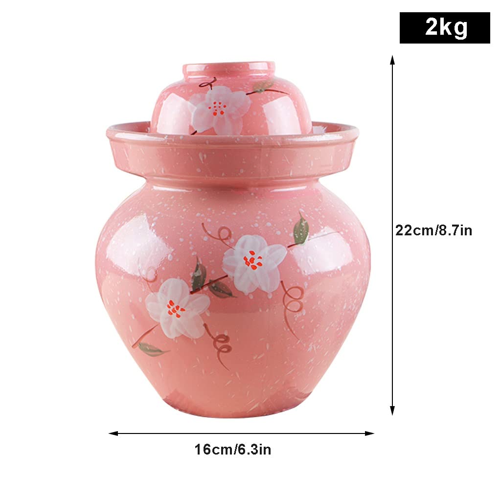 Barattoli for sottaceti in ceramica sani con coperchio a chiusura ermetica Barattoli for la fermentazione del contenitore for alimenti, for tavolo da pranzo Kimchi crauti sottaceti Verdure fermentate,