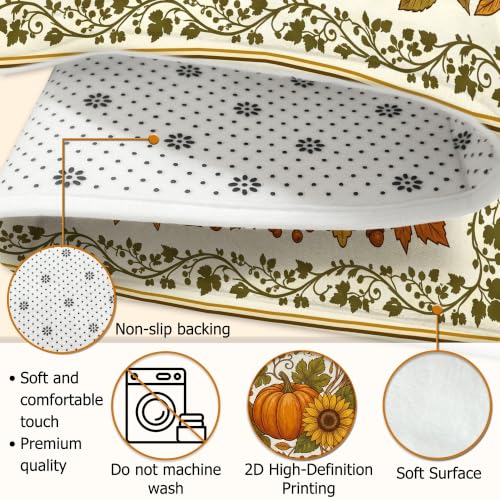 Alfombra sin pelusa antideslizante con estampado rectangular de girasoles 7