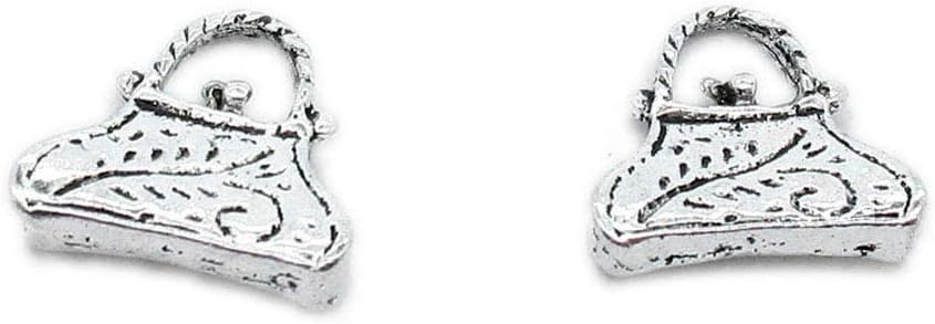 450 Pieces Antique Silver Tone Jewelry Charms Suppliers Arts Crafts Making Beading Findings Crafting W1KS5H Handbag Purse Shoulder Bag