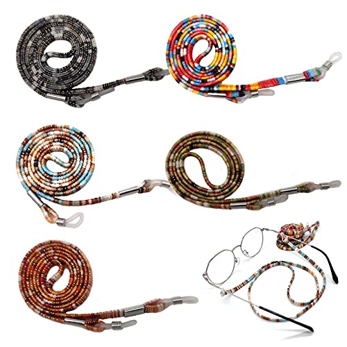 5 Piezas Cuerda Para Gafas Correa Para Gafas Gafas Cordón Para El Cuello Cordones para Gafas Cordón para Gafas de Sol con Anillo antideslizante para Gafas De Sol Gafas De Lectura Deportes Unisexo Cover