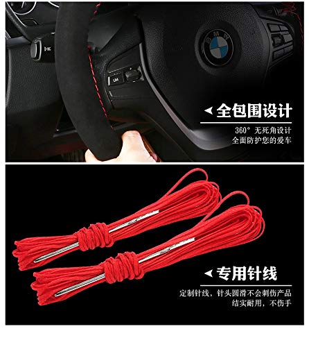 Coprivolante In Pelle Scamosciata - Per Auto, Universale 37-38 Cm, Nero - Foto 4