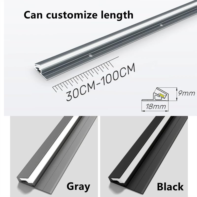 Perfil lineal de aluminio para LED 45 grados 50cm miniatura 4