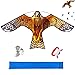 Touch the sky Yellow Bird Hawk Kite for Garden & Farm & Field to Bird Control and Protect Crop, Exquisite Fabrics and Unique Structure Design. Add 30m kite string handle, Multiple uses. (Without pole)