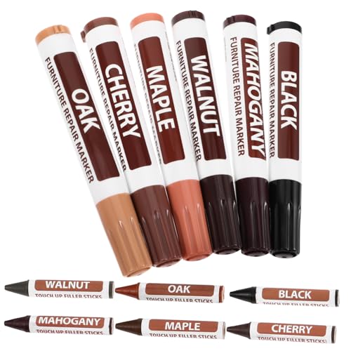 Cabilock 1Set Furniture Touch Up Markers Scratch Repair Pen Kit for Wood Furniture Cabinets Easy to Use Portable Instant Repair for Blemishes and