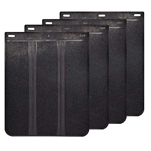Image of XUKEY Universal Heavy Duty Rubber Mud Flaps for Car, Pickup, SUV, Van, Trucks, RV, Semi-Truck, 4WD Off-Road, 15x12 Inch, 4mm Thick, Set of 4, Front and Rear Splash Guards