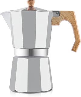wedrink Stovetop Espresso Maker Aluminum Moka Pot 9 Espresso Cup-15.2OZ Cuban Coffee Maker Stove top Coffee Maker Moka Italian Espresso